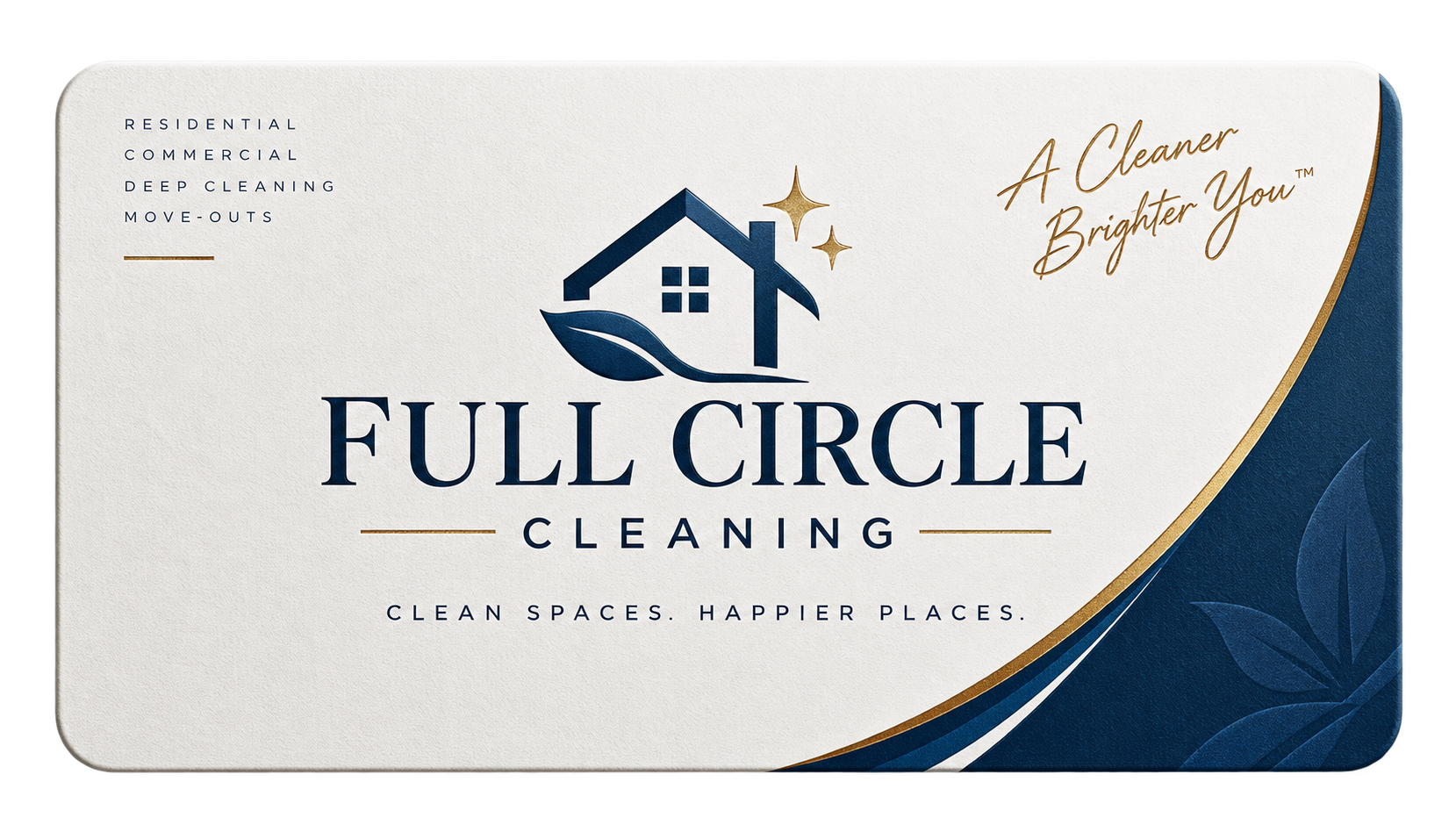 Full Circle Cleaning — Cleaning business card design